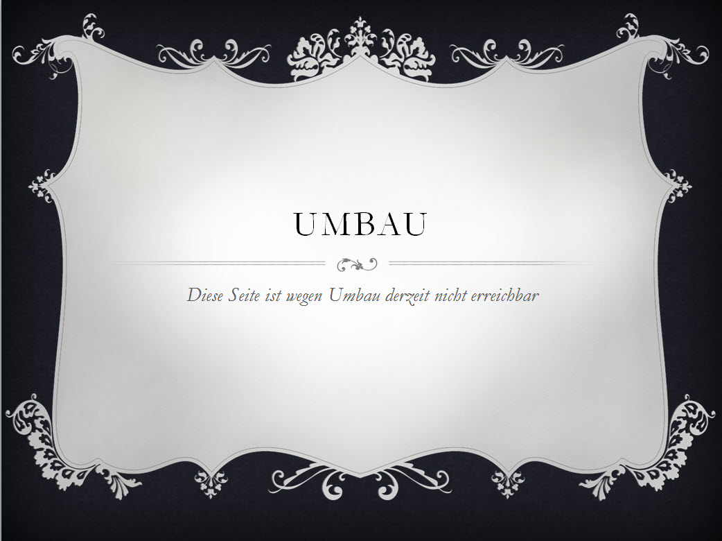 Umbau Homepage